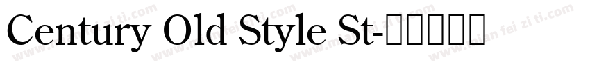 Century Old Style St字体转换